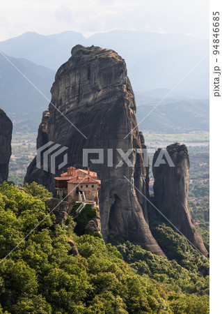 Vertical panoramic view of northeast side of Holy Monastery of Rousanou 94846685