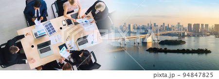 Business people group meeting shot from top widen view Business people group meeting shot from top widen view 94847825