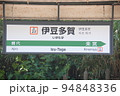 伊東線(上野東京ライン兼用)伊豆多賀駅(JT23)の駅名表示板(静岡県熱海市) 94848336