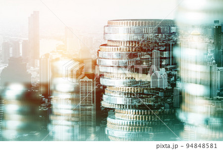 Finance and money technology background concept of business prosperity and asset Finance and money technology background concept of business prosperity and asset 94848581