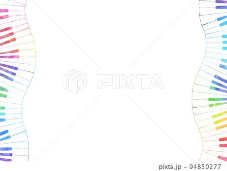 カラフルピアノ壁紙、フレーム 94850277