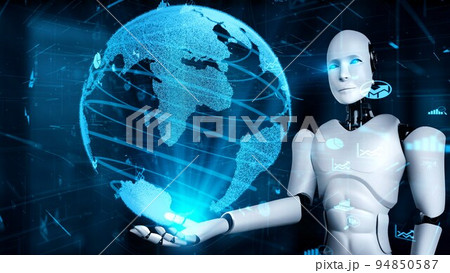 Future financial technology controll by AI robot huminoid uses machine learning Future financial technology controll by AI robot huminoid uses machine learning 94850587