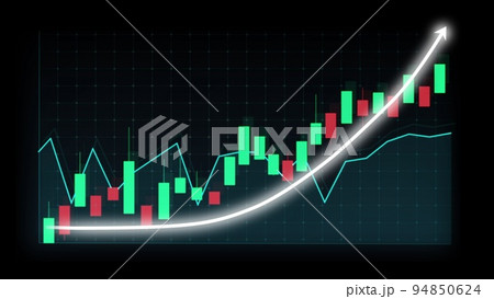 Business growth concept in allusive graph chart showing marketing sales profit 94850624