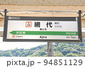 伊東線(上野東京ライン兼用)網代駅(JT24)の駅名表示板(静岡県熱海市) 94851129