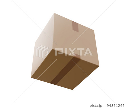 Cardboard or carton realistic delivery boxes with scotch tape and labels. 94851265
