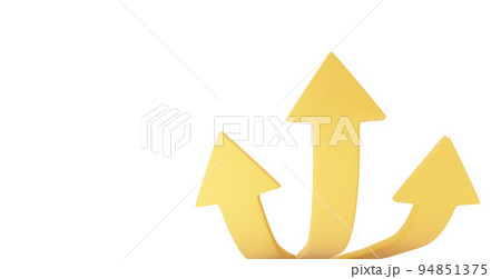 3d arrow symbol. Progress, growth, improvement or success concept. 94851375