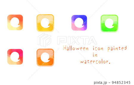 水彩のハロウィンお化けのアイコン。 94852345