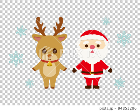 santa claus and reindeer 3 94853296