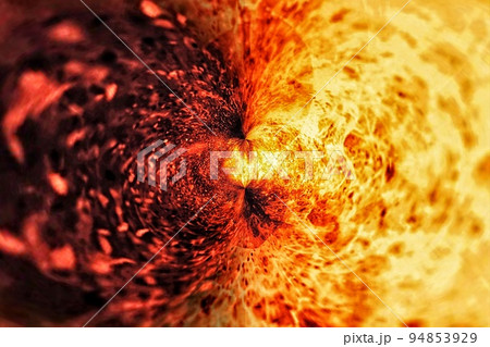 爆発する火炎の3dイラストレーション 94853929