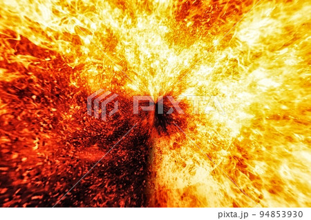 爆発する火炎の3dイラストレーション 94853930