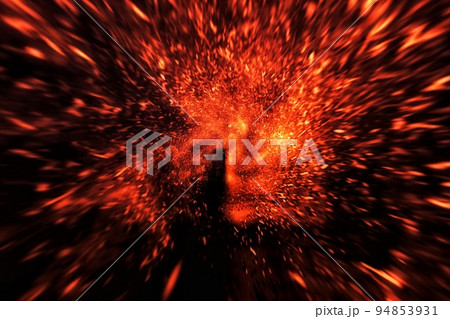 爆発する火炎の3dイラストレーション 94853931