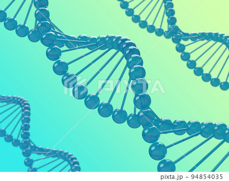 DNAの二重螺旋構造の3Dイラストレーション 94854035