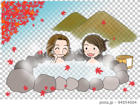 秋の温泉 94854084