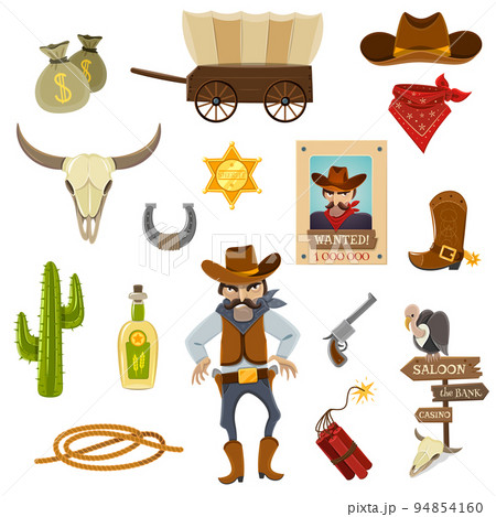Cowboy Icons Set Cowboy Icons Set 94854160