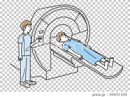 Men undergoing MRI examination 94855109
