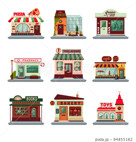Colorful City Buildings Set Colorful City Buildings Set 94855162