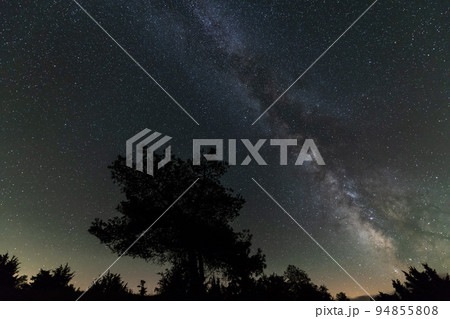 Milky Way in south of France in Cevennes Natural Park. Milky Way in south of France in Cevennes Natural Park. 94855808