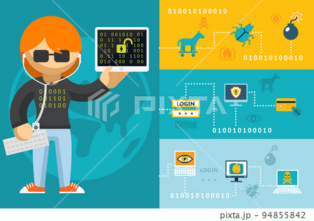 Computer Hacker and Accessories Icons Computer Hacker and Accessories Icons 94855842
