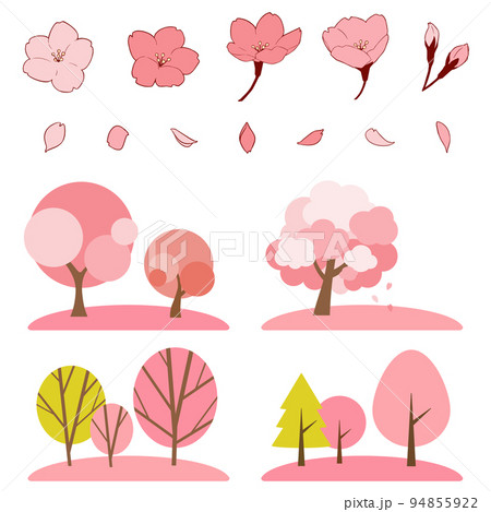桜の花のイラストセット 94855922