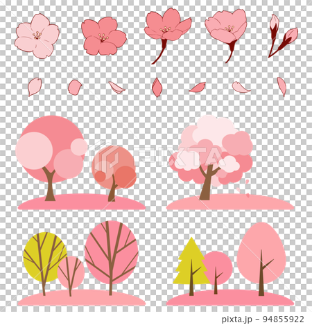 桜の花のイラストセット 94855922