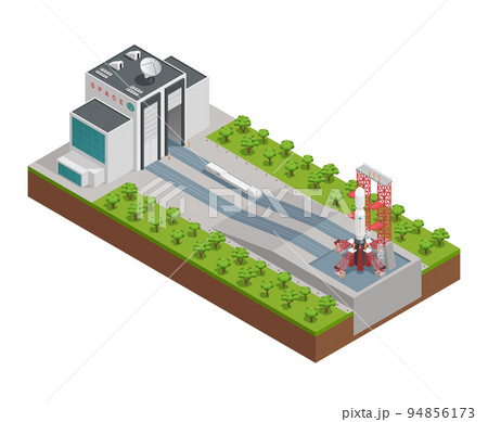 Rocket Isometric Composition Rocket Isometric Composition 94856173