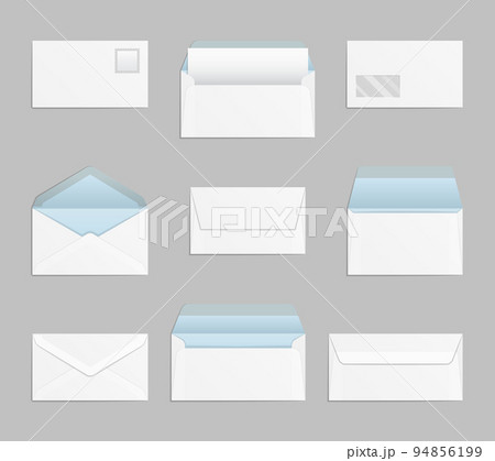 Closed and open envelopes vector set 94856199