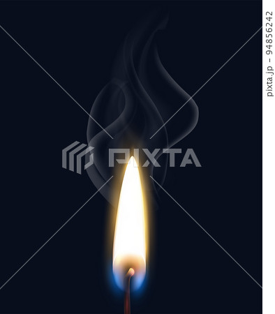Realistic Burning Flame Smoke Composition 94856242