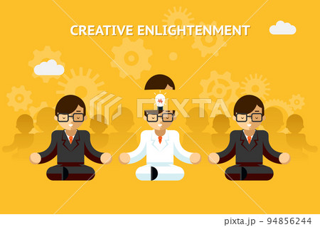 Creative enlightenment. Business guru creative idea concept 94856244