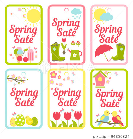 Collection of designs for Spring Sale signsのイラスト素材 [94856324] - PIXTA