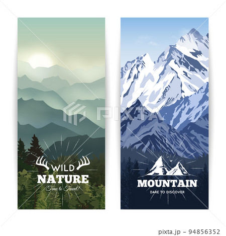 Vertical Mountains Banners 94856352