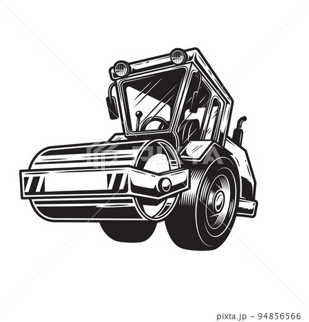 Vector illustration of steamroller 94856566