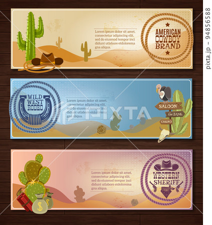 Cowboy Banners Set Cowboy Banners Set 94856588