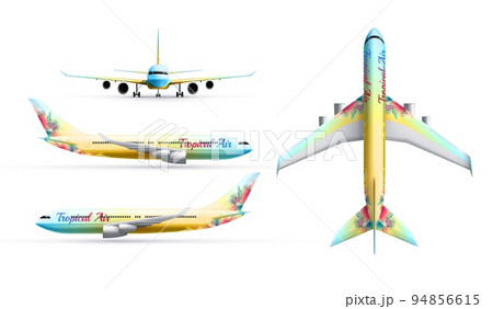 Colorful Airliners Realistic Set Colorful Airliners Realistic Set 94856615