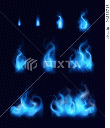 Gas Flames Realistic Set 94856718
