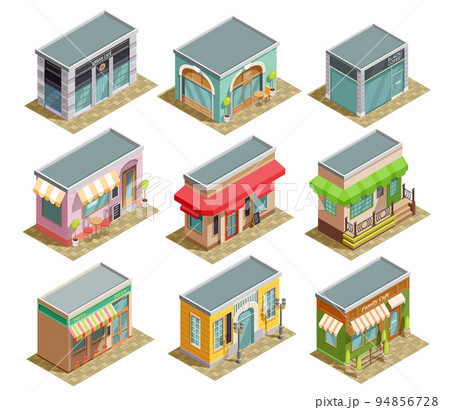 Coffee House Isometric Set 94856728