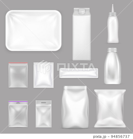 Blank Food Packaging Realistic Set 94856737
