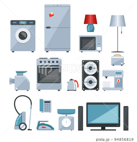 Colored icons of home appliances 94856819