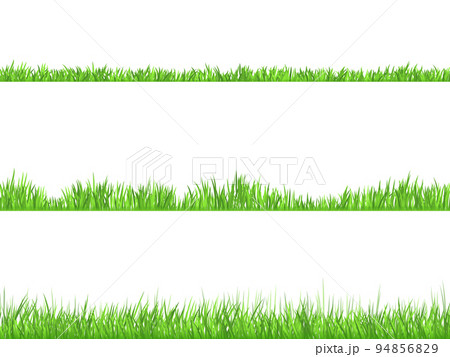 Green Grass Flat Horizontal  Banners Set 94856829
