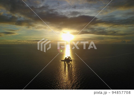 Uninhabited island JEEP island in Chuuk, Micronesia. Here is the world's greatest wreck diving destination. 94857708