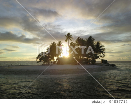 Uninhabited island JEEP island in Chuuk, Micronesia. Here is the world's greatest wreck diving destination. 94857712