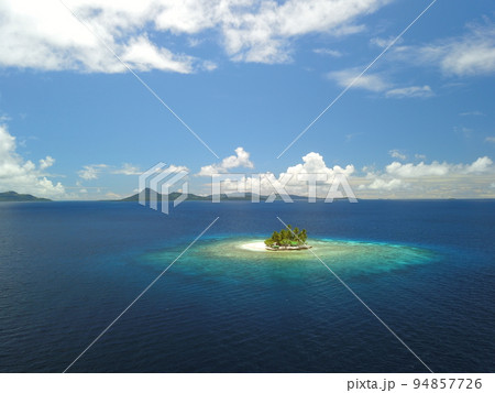 Uninhabited island JEEP island in Chuuk, Micronesia. Here is the world's greatest wreck diving destination. 94857726