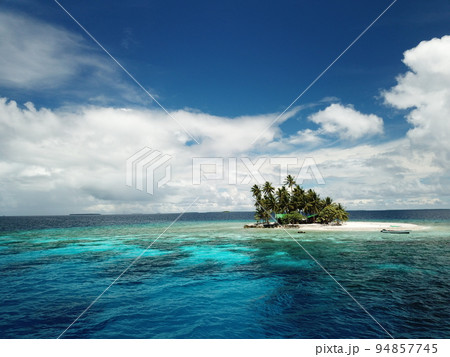 Uninhabited island JEEP island in Chuuk, Micronesia. Here is the world's greatest wreck diving destination. Uninhabited island JEEP island in Chuuk, Micronesia. Here is the world's greatest wreck diving destination. 94857745