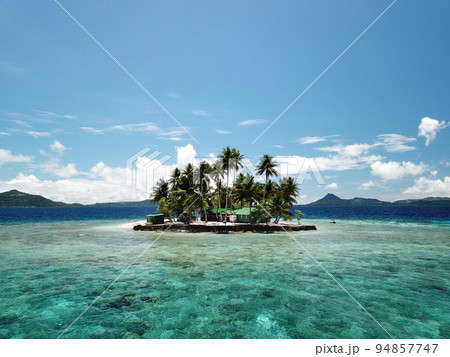 Uninhabited island JEEP island in Chuuk, Micronesia. Here is the world's greatest wreck diving destination. Uninhabited island JEEP island in Chuuk, Micronesia. Here is the world's greatest wreck diving destination. 94857747