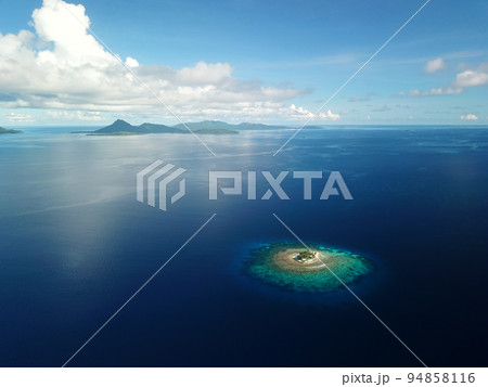 Uninhabited island JEEP island in Chuuk, Micronesia. Here is the world's greatest wreck diving destination. 94858116