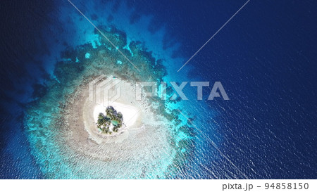 Uninhabited island JEEP island in Chuuk, Micronesia. Here is the world's greatest wreck diving destination. 94858150