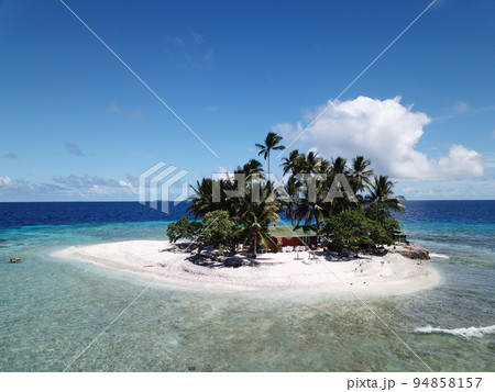 Uninhabited island JEEP island in Chuuk, Micronesia. Here is the world's greatest wreck diving destination. 94858157