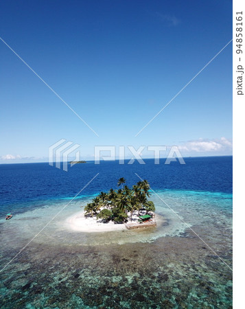 Uninhabited island JEEP island in Chuuk, Micronesia. Here is the world's greatest wreck diving destination. 94858161