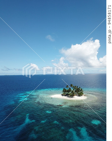 Uninhabited island JEEP island in Chuuk, Micronesia. Here is the world's greatest wreck diving destination. 94858171