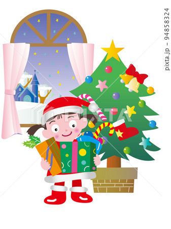 サンタクロースのかっこうをした女の子 94858324