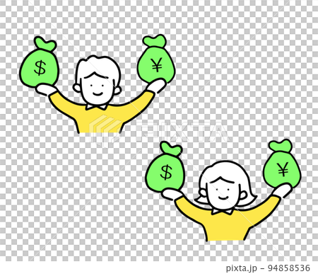 ドルと円 投資イラスト ドルと円 投資イラスト 94858536
